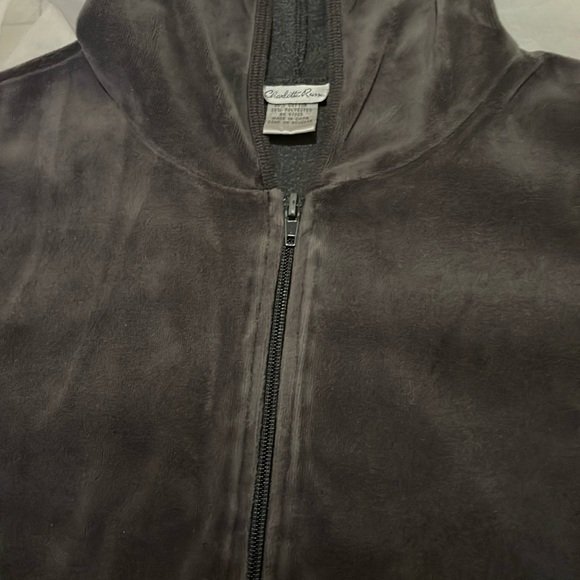 Charlotte Russe Y2K Velour Zip Up Hoodie Small - Picture 2 of 12
